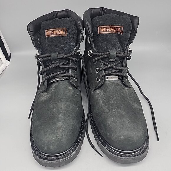 Harley Davidson Mens Boots Badlands Lace-Up 12 W Black Leather main image 11